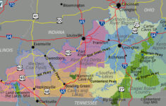 Large Regions Map Of Kentucky State Kentucky State Large Regions Map