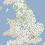 Large Road Map Of England With Cities England United Kingdom