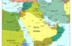 Large Scale Political Map Of The Middle East With Major Cities 2013
