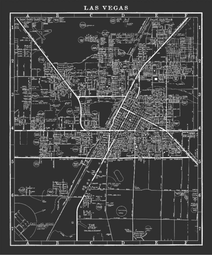 Las Vegas Map 1957 Printable