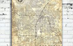Las Vegas Nevada Vintage Map Vintage Antique Map Las Vegas Nevada Wall