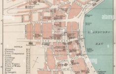 LLANDUDNO Town city Plan Wales BARTHOLOMEW 1902 Antique Map Stock