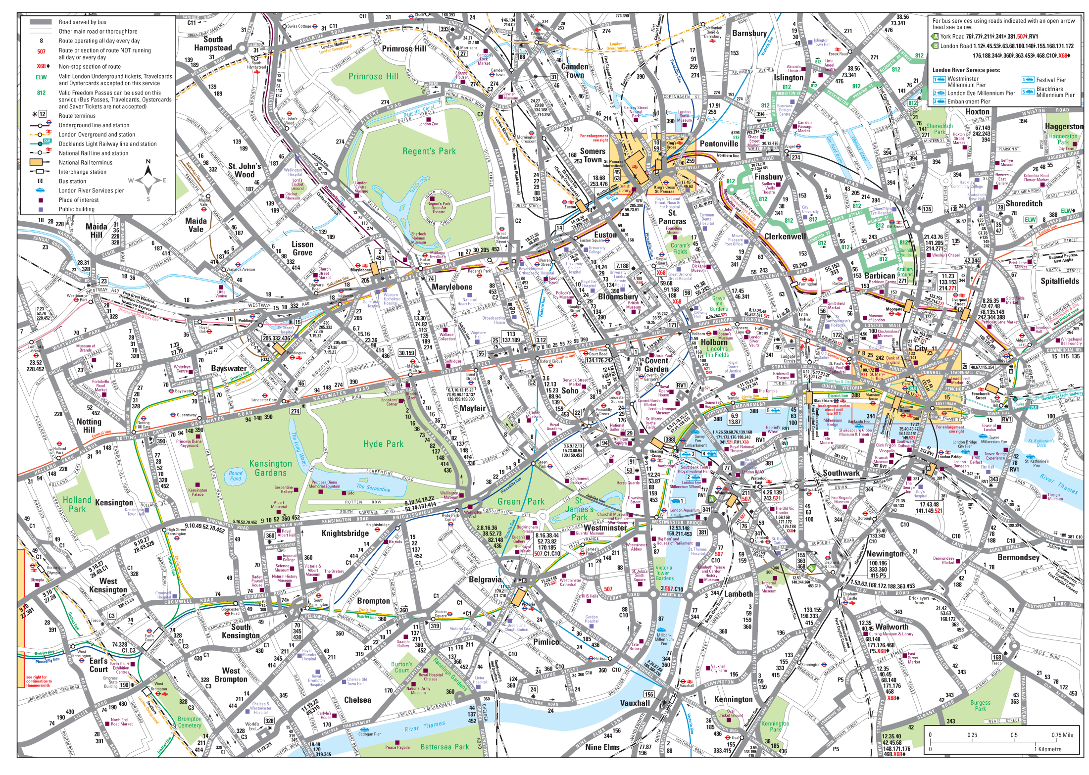 London Detailed Road Map Mapsof