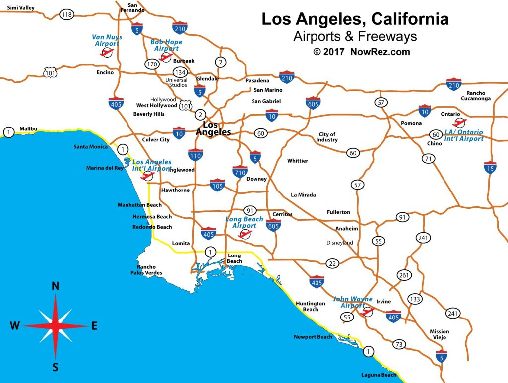 Los Angeles Freeway Map City Sightseeing Tours Printable Map Of 