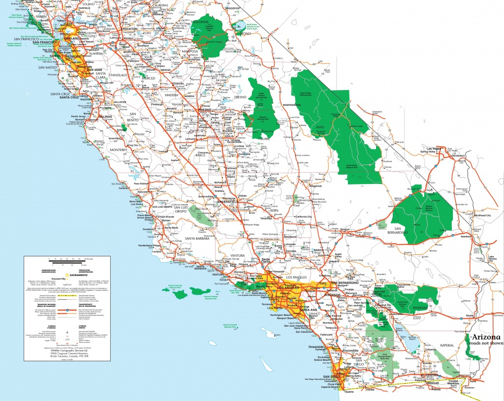 Los Angeles Freeways Printable Map Of Southern California Freeways 