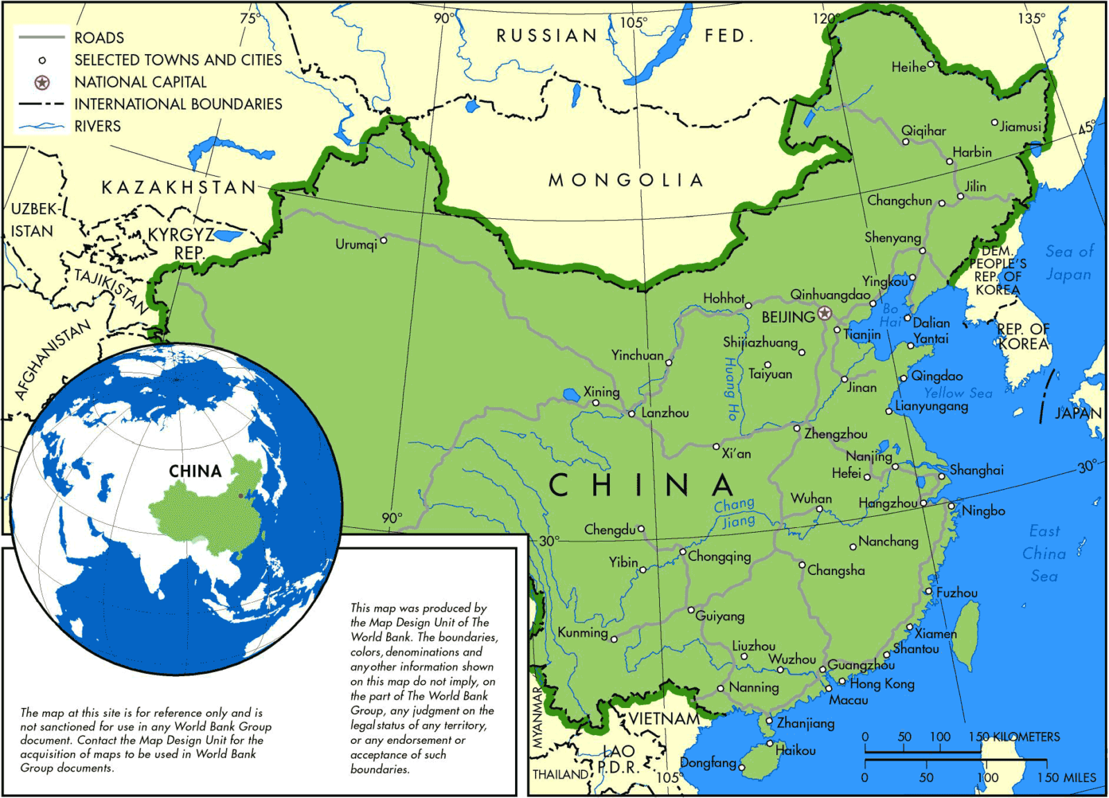 Major Chinese Cities Downloadable Printable Map China Mike