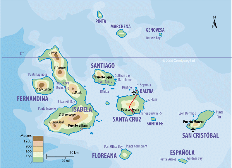 Map Galapagos Islands Free Printable Maps