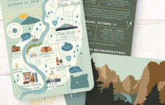 Map Invitation Suite Save The Date Reply Card Itinerary Printable