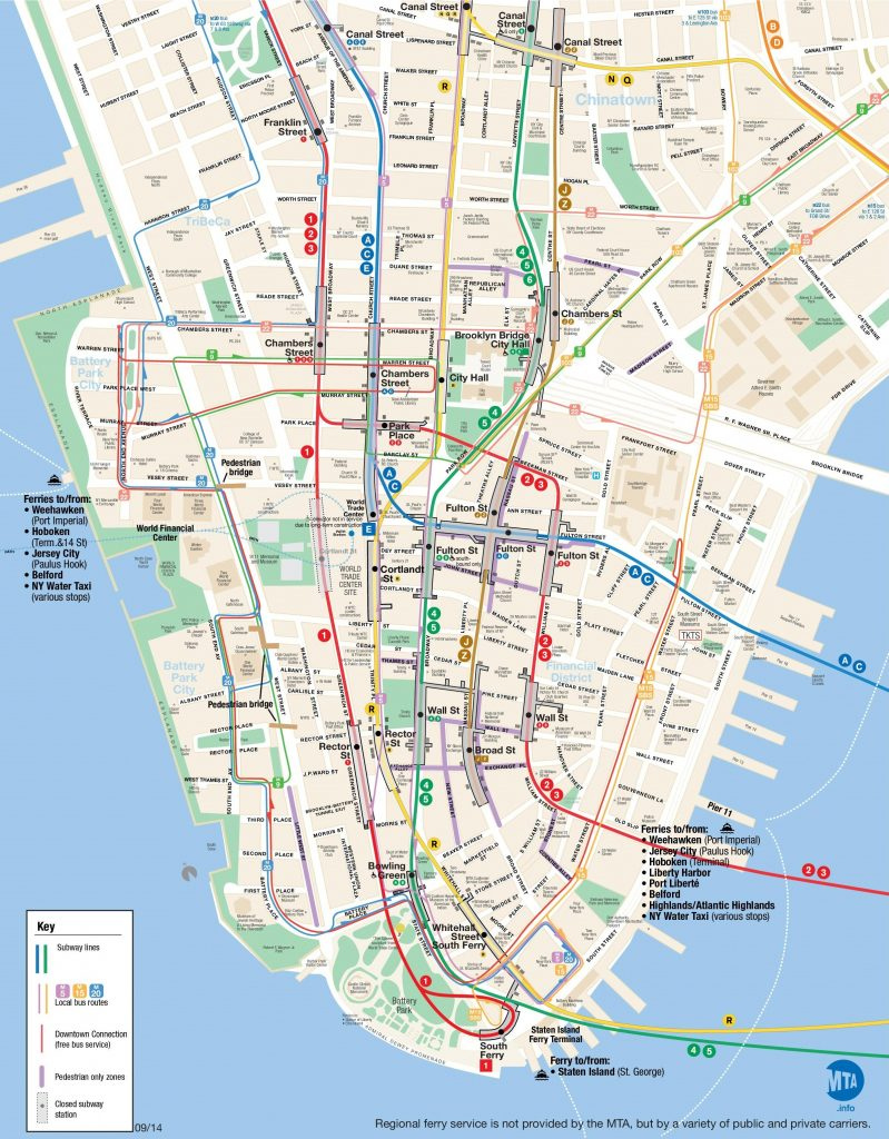 Map Manhattan Streets Globalsupportinitiative Regarding Printable Map 