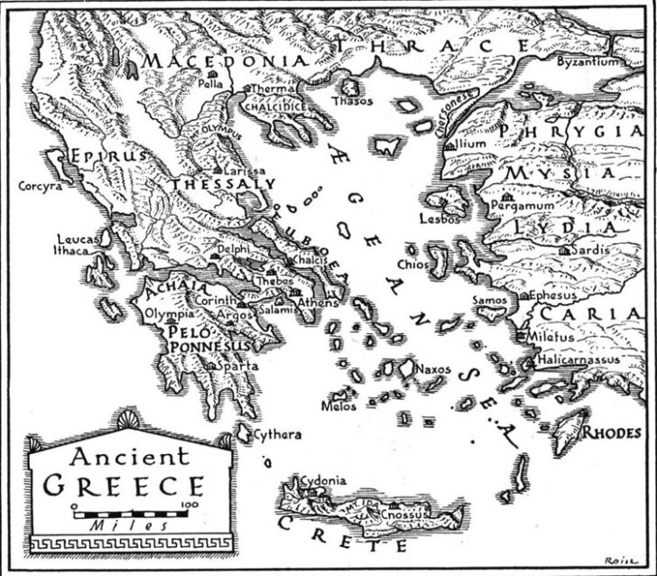 Map Of Ancient Greece Printable
