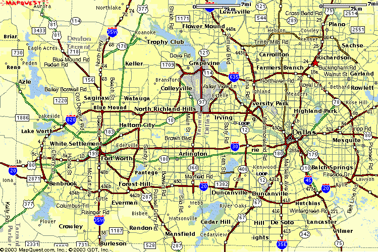 Map Of Dallas Fort Worth TravelsMaps Com