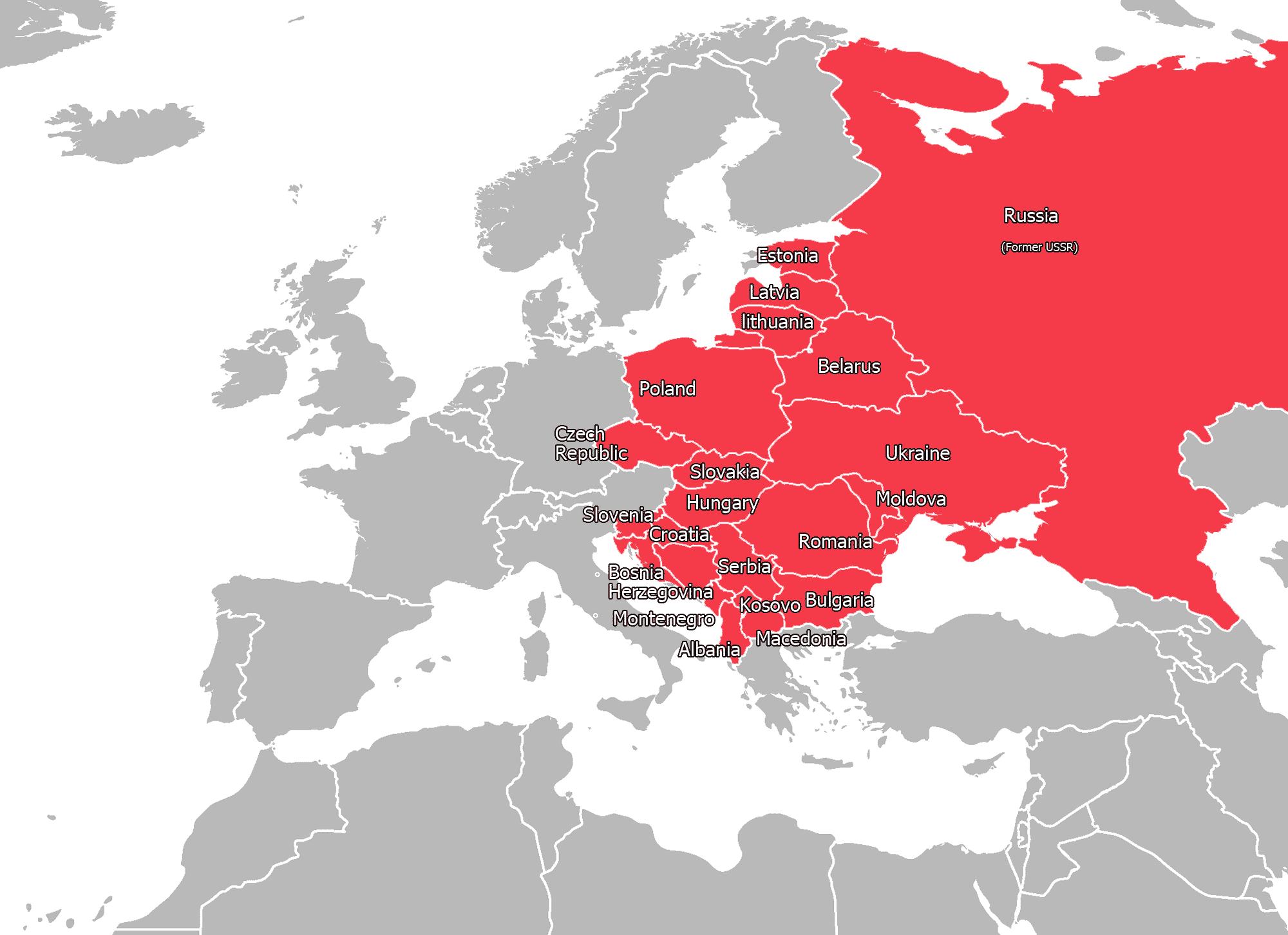 Map Of Eastern Europe Eastern Europe Map Map Of Europe Europe Map