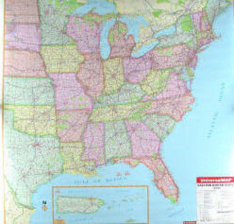 Map Of Eastern United States With Cities Printable Map | Adams ...