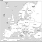 Map Of Europe Black And White Printable With Names Google