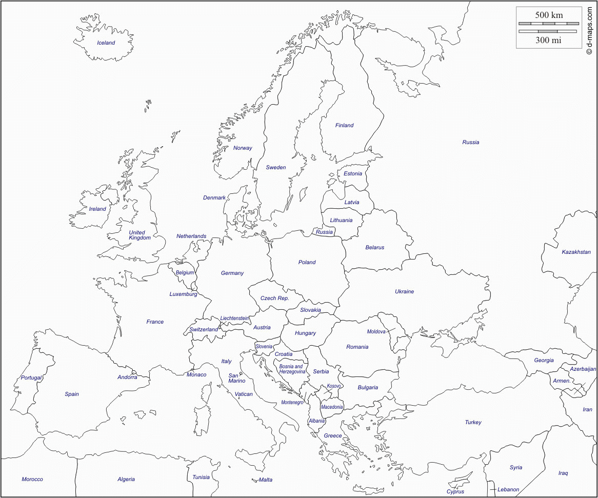 Free Printable Black And White Map Of Europe Adams Printable Map