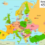 Map Of Europe With Capitals In 2020 Europe Map Map Printable Maps
