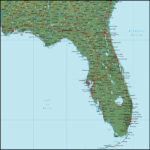 Map Of Florida And The Surrounding Region