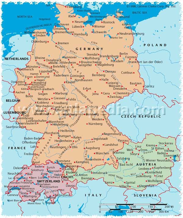 Map Of Germany And Austria Map Of The World