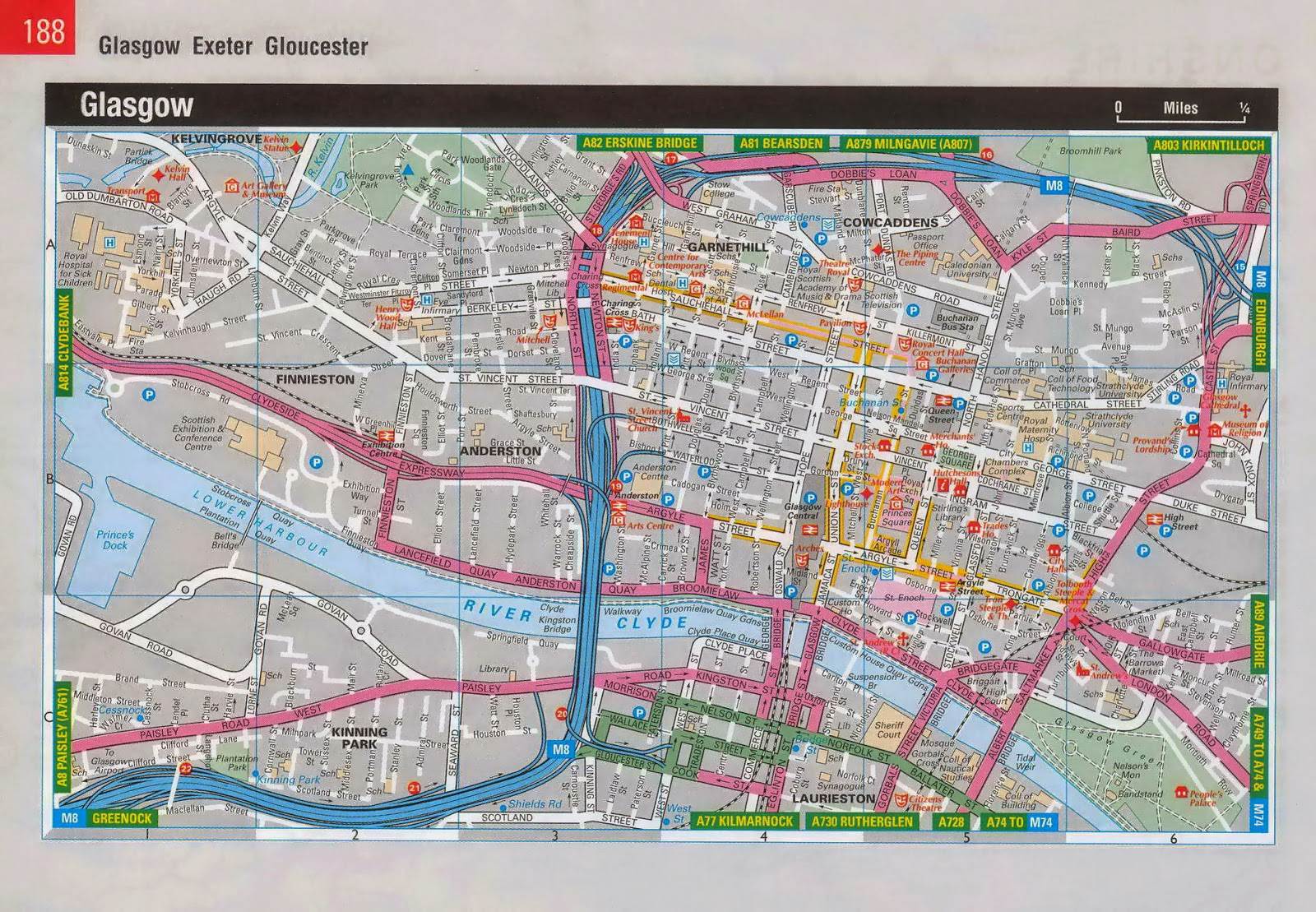 Map Of Glasgow Scotland Free Printable Maps