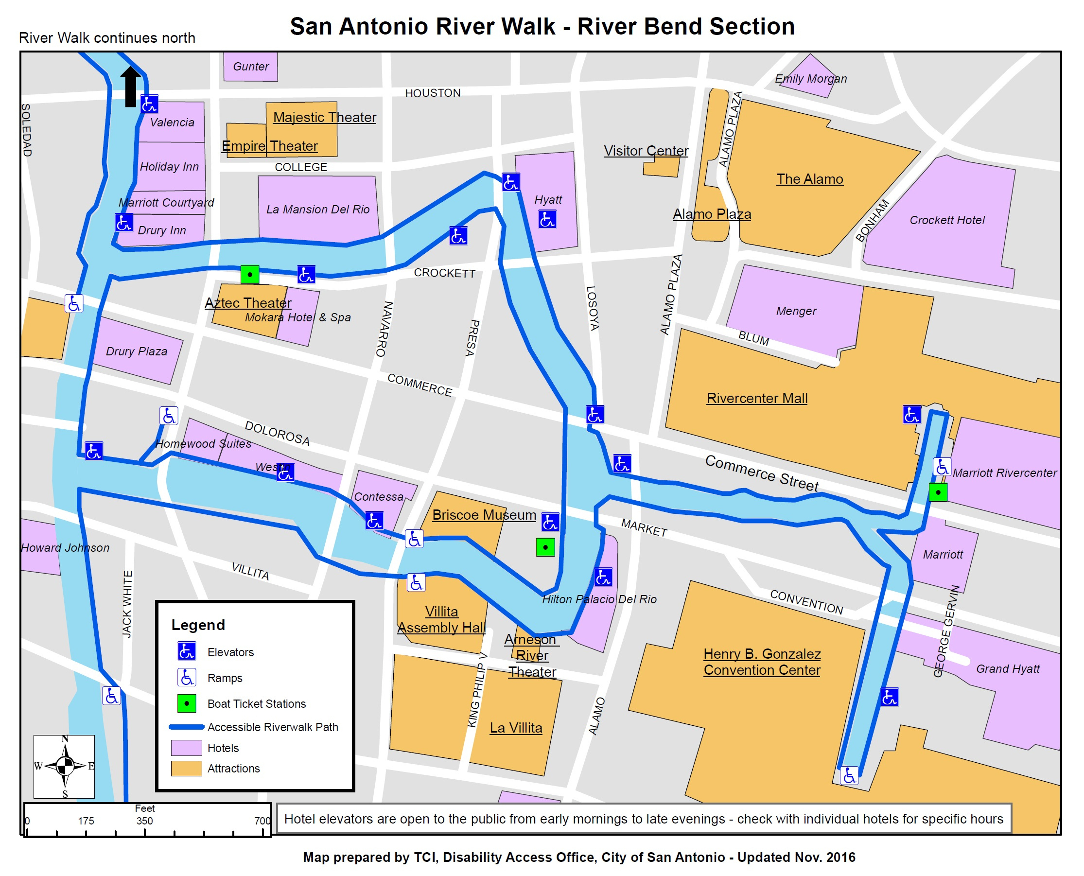 Map Of Hotels Near Riverwalk In San Antonio Texas Printable Maps