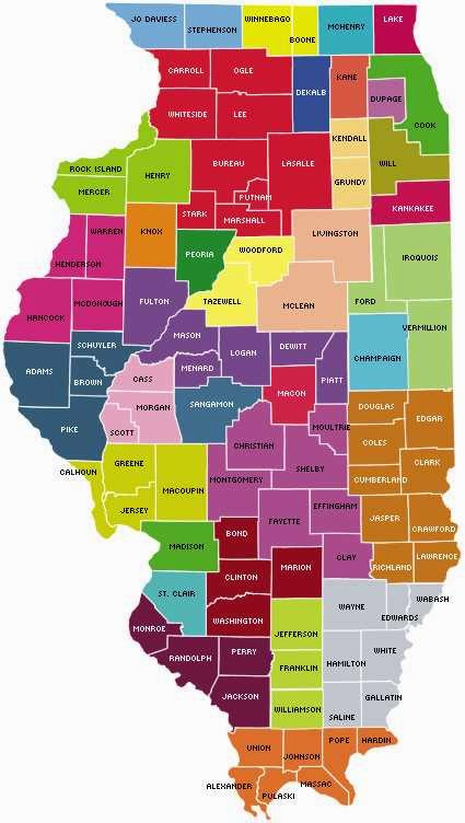 Map Of Illinois Counties Free Printable Maps