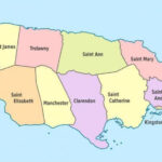 Map Of Jamaica Parishes And Capitals A Map Of Jamaica With Parishes