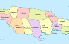 Map Of Jamaica Parishes And Capitals A Map Of Jamaica With Parishes