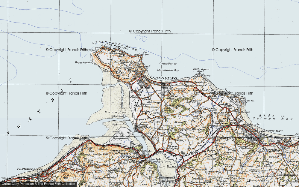 Map Of Llandudno 1922 Francis Frith
