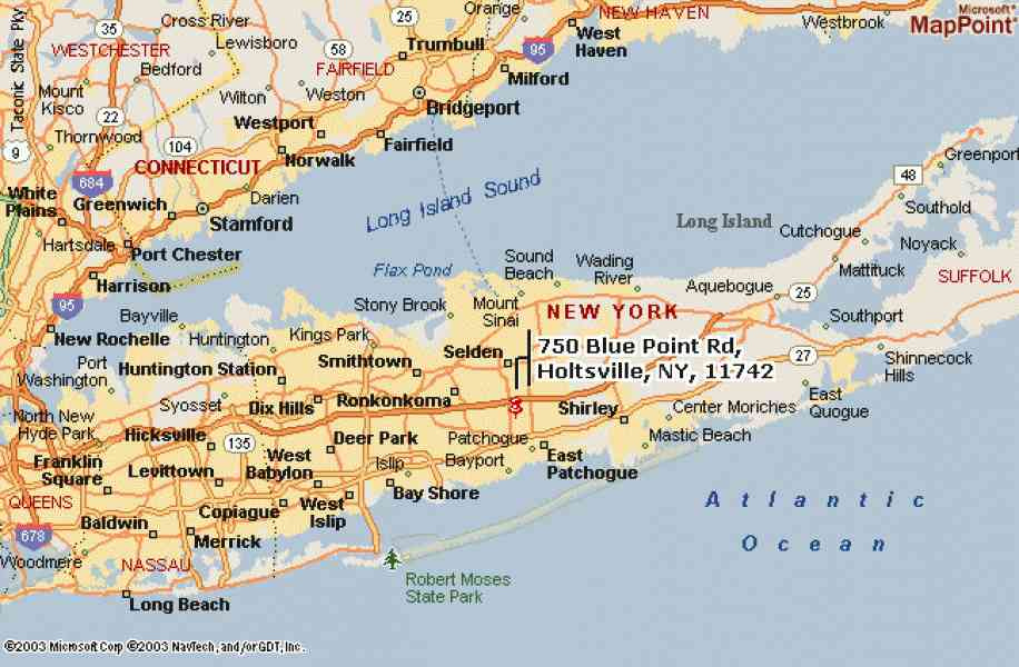 Map Of Long Island N Y HolidayMapQ
