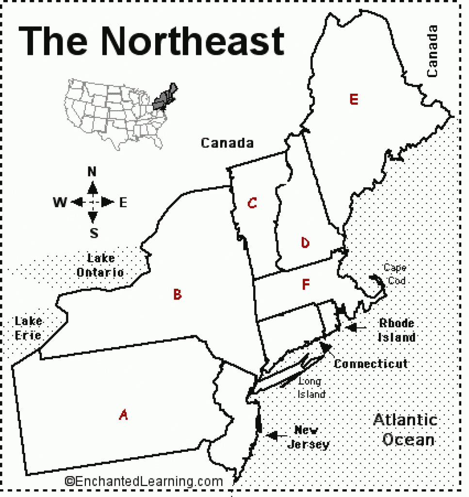 Map Of New England States And Their Capitals Printable Map