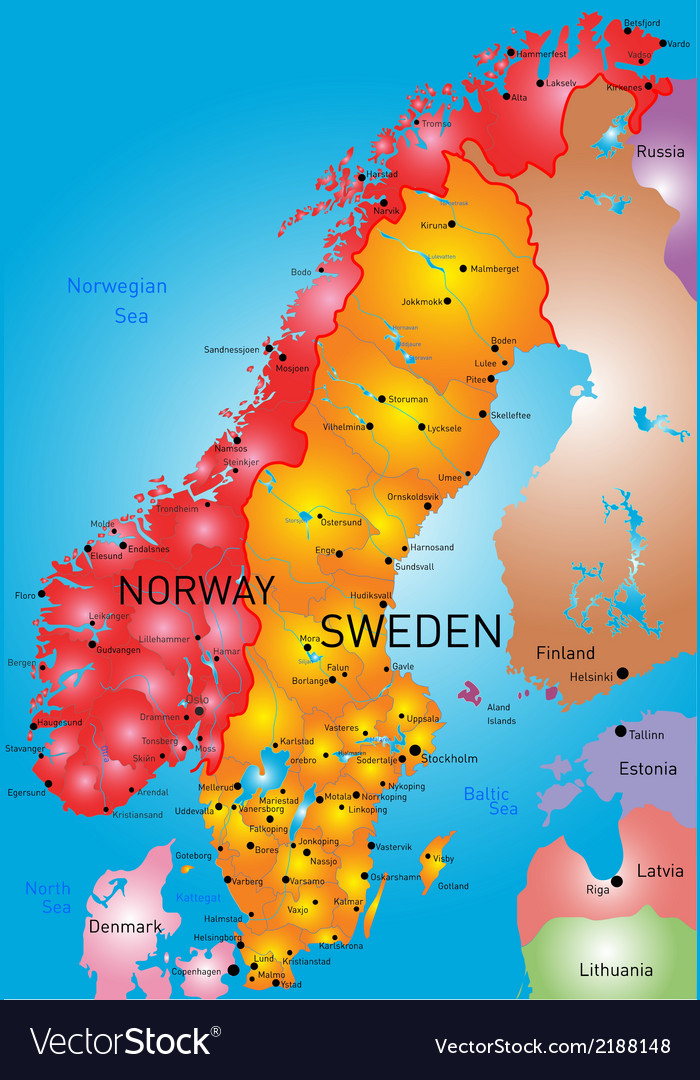 Map Of Norway And Sweden