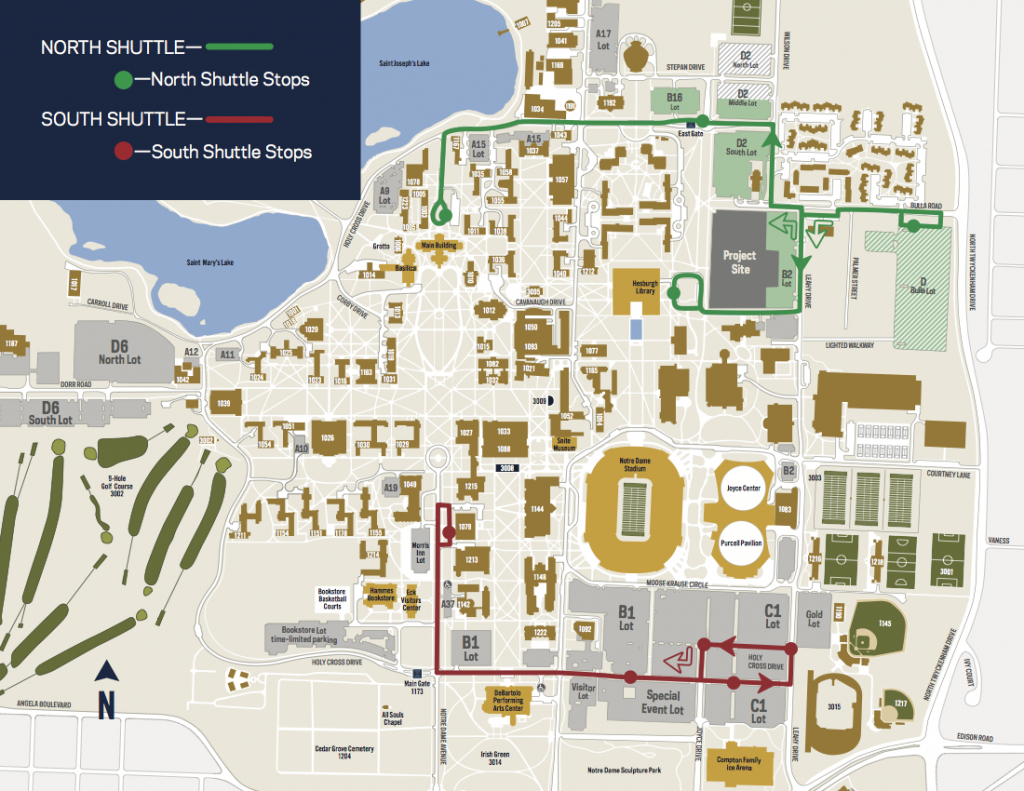 Map Of Notre Dame Campus Sates Map Regarding Notre Dame Campus Map 