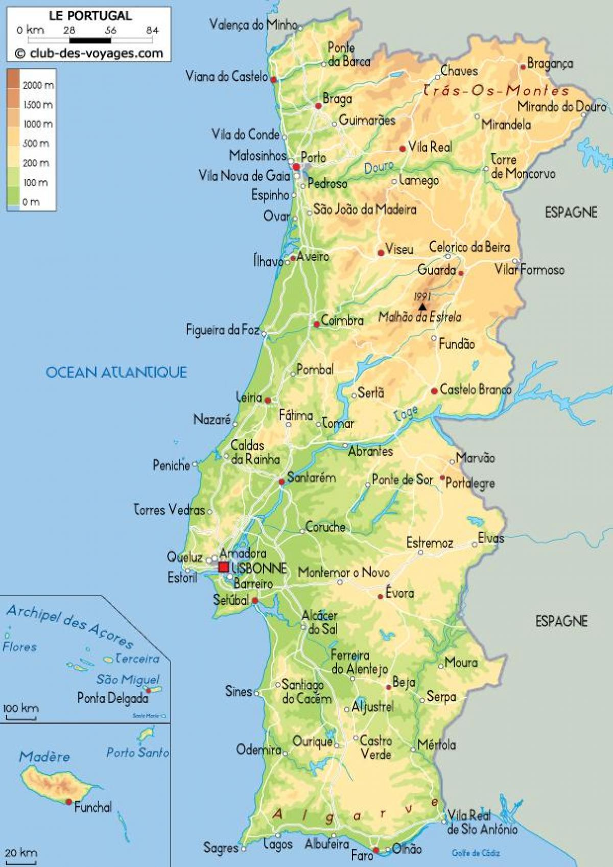 Map Of Portugal Portugal On A Map Southern Europe Europe 