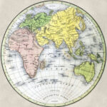 Map Of The Eastern Hemisphere Engraving By G W Boynton Map Globe