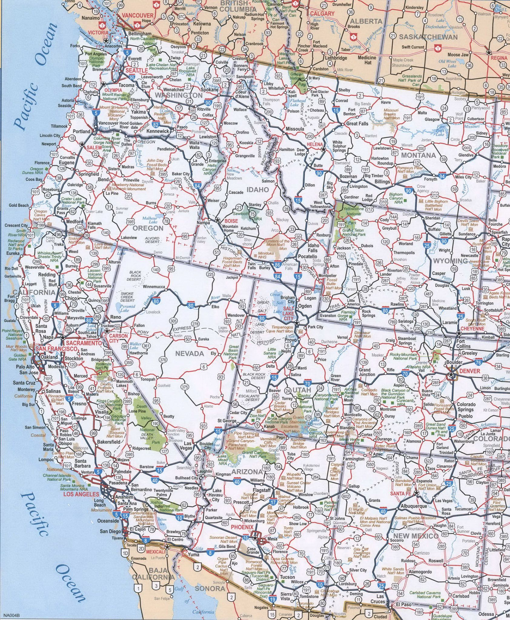 Map Of Western United States Map Of Western United States With Cities 