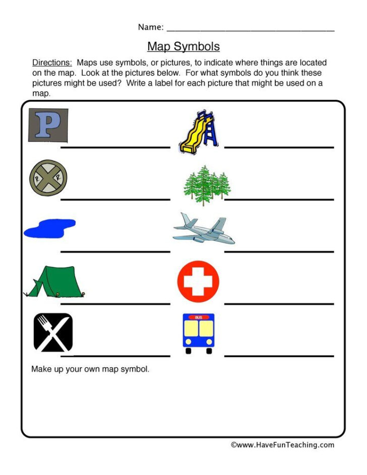 Mapping Symbols Worksheets
