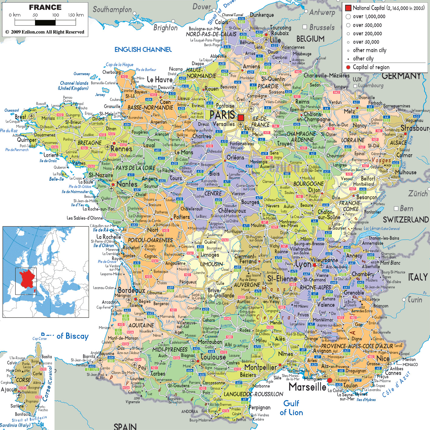Maps Of France Detailed Map Of France In English Tourist Map Of 