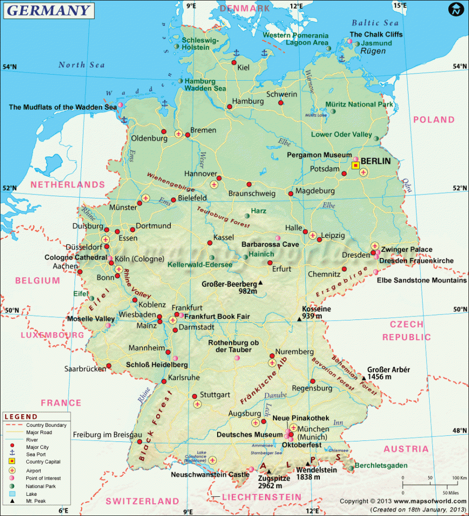 Maps Of Germany Detailed Map Of Germany In English Tourist Map 