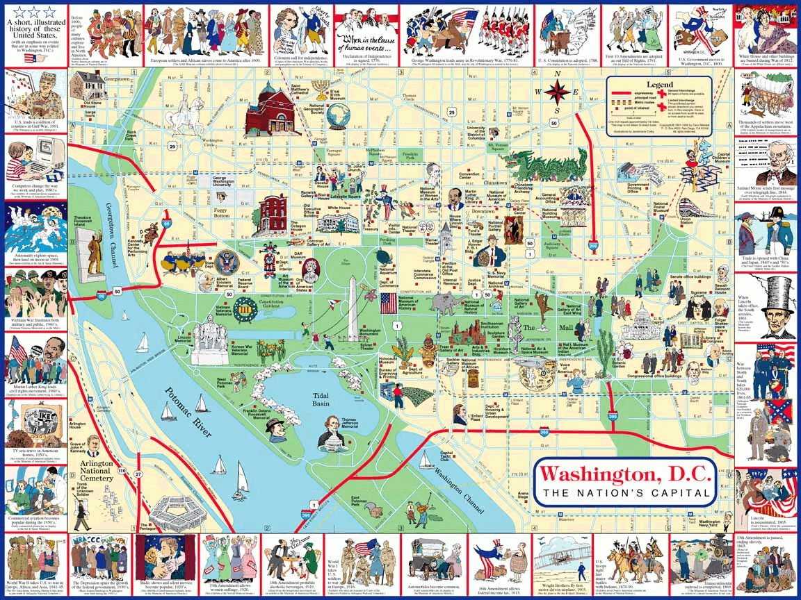 Maps Of Monuments Dc Map Of Washington DC Pasi n Por Viajar 