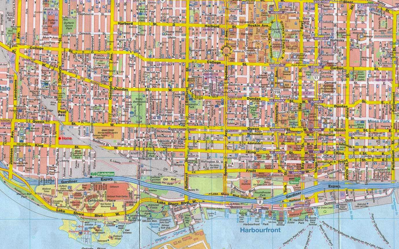 Maps Of Toronto Ontario Canada Free Printable Maps