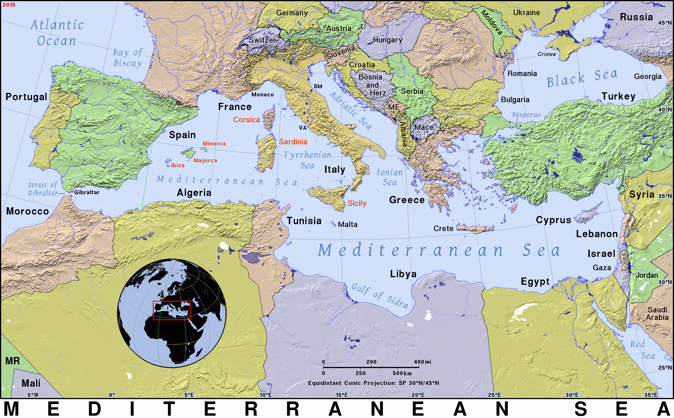 Mediterranean Sea Public Domain Maps By PAT The Free Open Source 