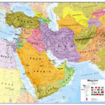 Middle East Political Map Wall Map