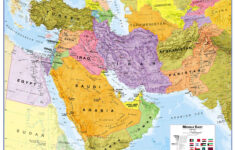 Middle East Political Map Wall Map