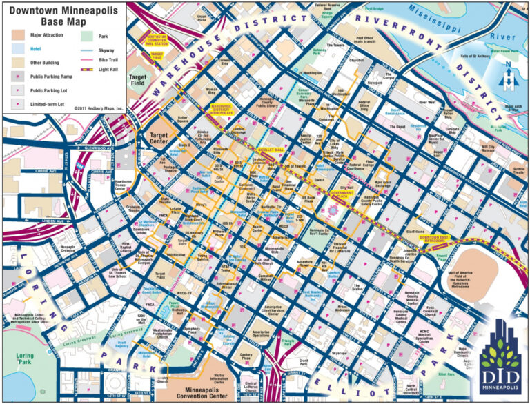 Minneapolis Skyway Map Printable Printable Maps 768x586 
