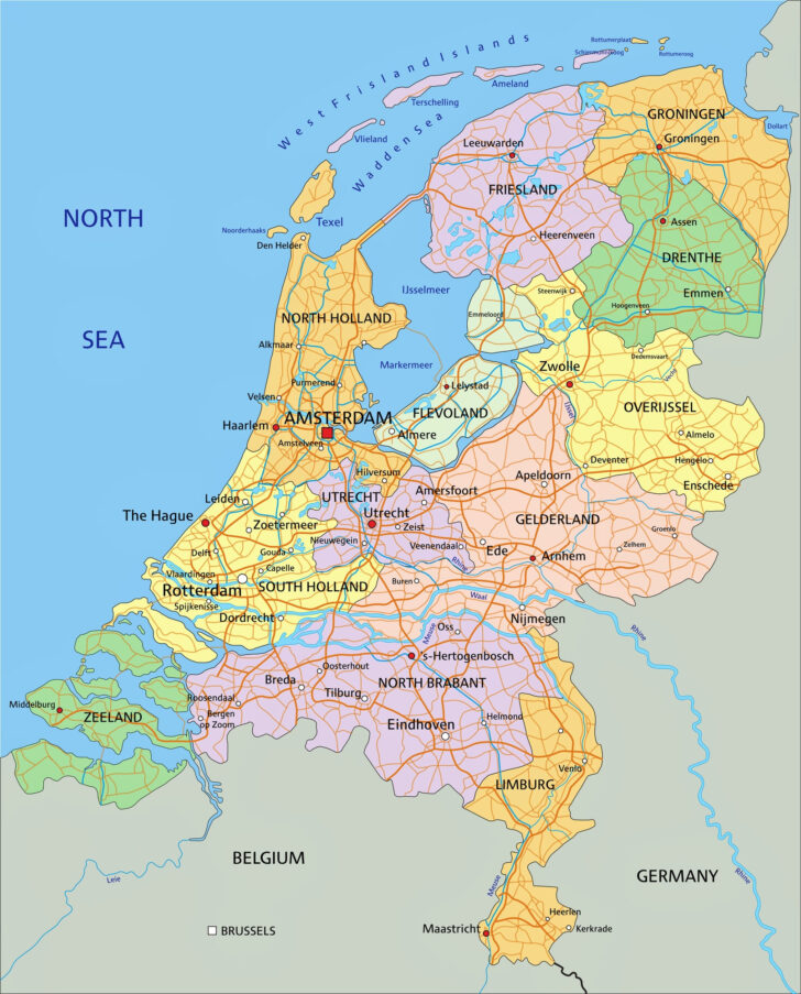 Printable Map Of Holland