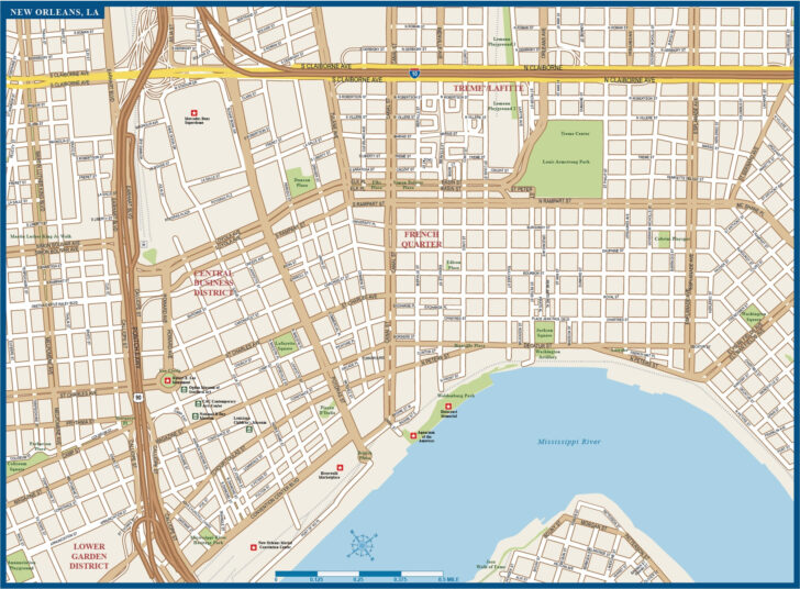 New Orleans Downtown Map Printable