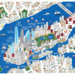 New York City Map Illustration For Kids Jamie Malone Map Of New