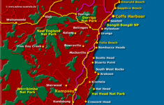 North Coast Map NSW Attractions Places Of Interest