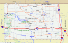 North Dakota State Highway Map Printable Map