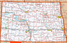 North Dakota State Highway Map Printable Map